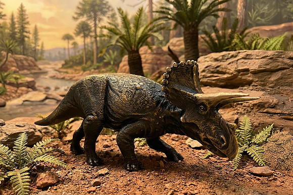 AI Background Recreation - Triceratops Model