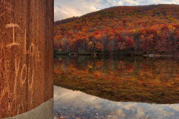Autumn Sherando Love Lake