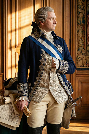 AI Color Portrait Recreation - Count de Rochambeau
