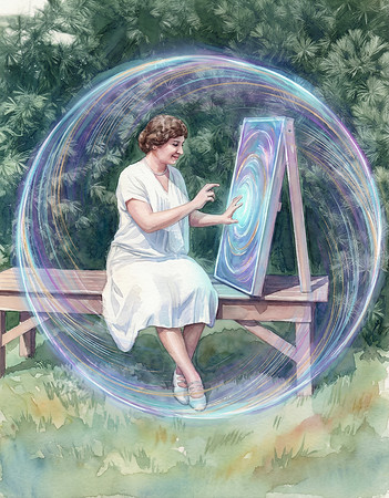 Helen Keller's Watercolor Vortex