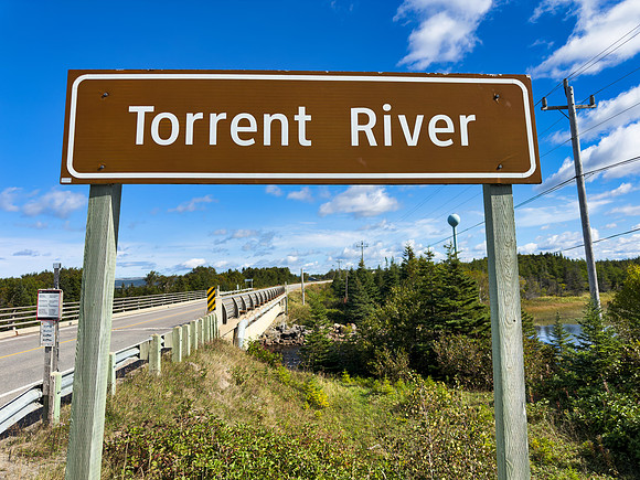 Torrent River Sign