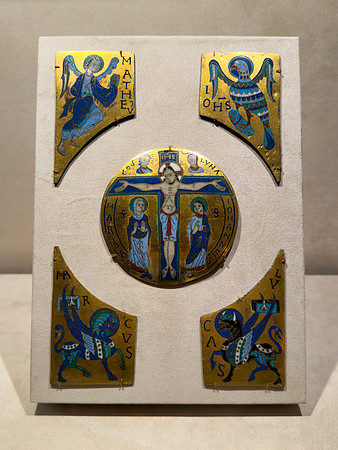 French Crucifixion & Tetramorph Medallion (circa 1100)