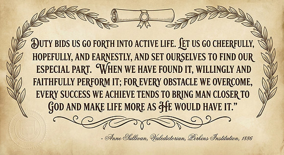 Anne Sullivan AI quote - Duty bids us go forth into active life [...]