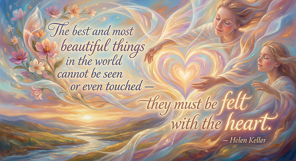 Helen Keller AI quote - The best and most beautiful things [...]