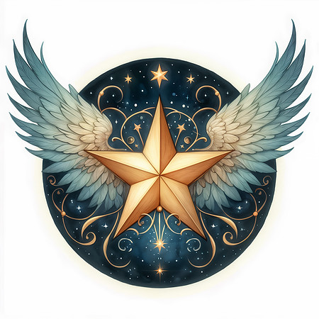 Watercolor Wing Star