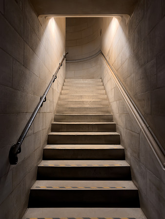 Illuminated Crypt Staircase