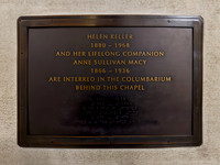 Washington National Cathedral Plaque - Helen Keller & Anne Sullivan