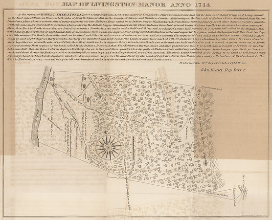 Map of Livingston Manor Anno 1714