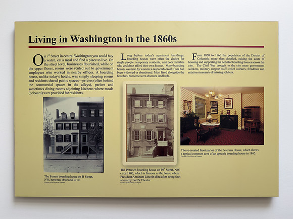 Clara Barton Interpretive Sign - Living in Washington in the 1860s