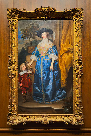 Queen Henrietta Maria with Sir Jeffrey Hudson (by Sir Anthony van Dyck circa 1633)