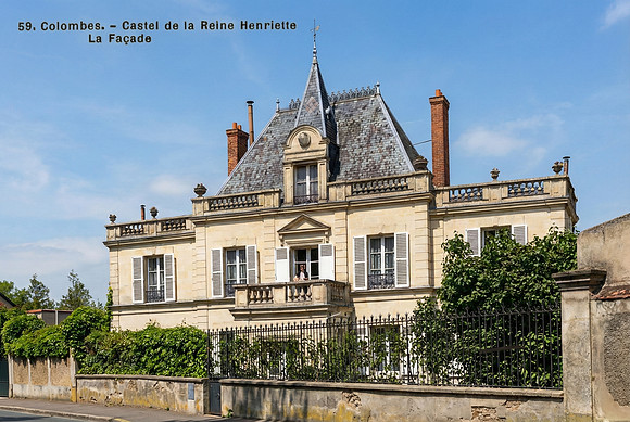 AI Color Recreation - The facade of Henrietta Maria's Castle of Colombes