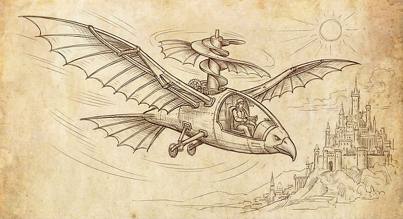 RenAIssance Concept Sketch - Aether Galleon