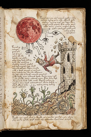 Nostravoynich Manuscript Page - Blood Moon Omen