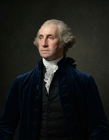 AI Color Portrait Recreation - George Washington