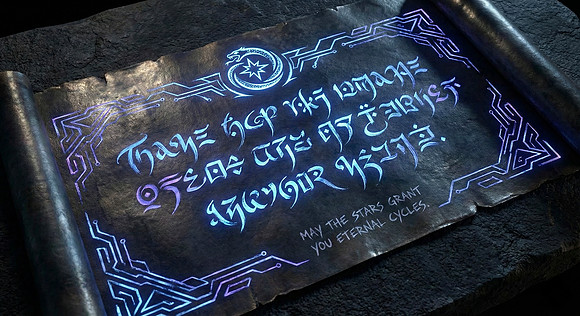 Alien Scroll Message