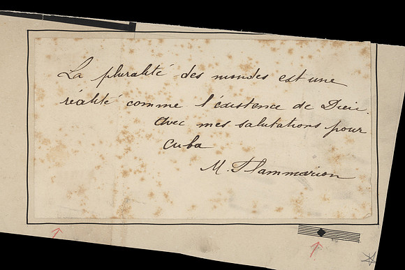 Signed Flammarion Note (circa 1910)