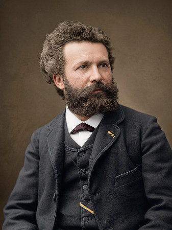 AI Color Portrait Recreation - Camille Flammarion