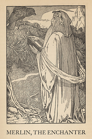 Vintage Image Plate - Merlin, the Enchanter