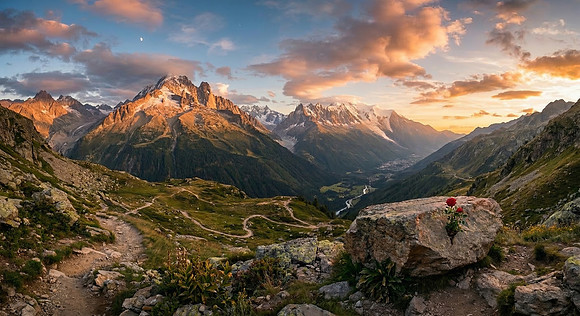 Lever du Soleil Rose