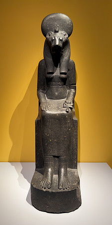 Sakhmet Sun Disk Statue