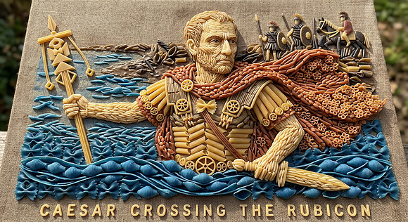 Caesar Crossing the Pasta Rubicon