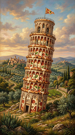 Leaning Tower of Pizza