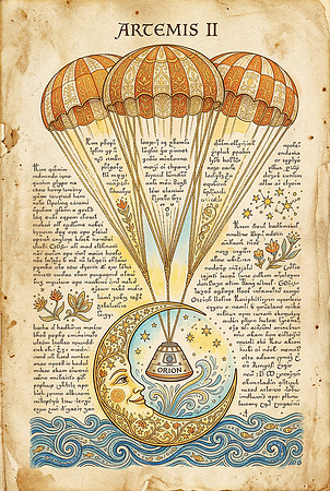 Nostravoynich Folio - Splashdown of Orion under the Auspices of Artemis II