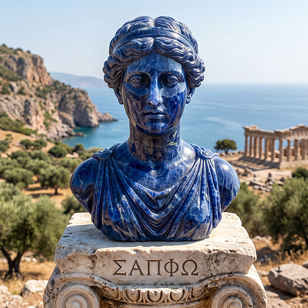 Sappho Sapphire Bust