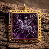 AImethyst Intaglio Pendant - Arthvrvs Rex