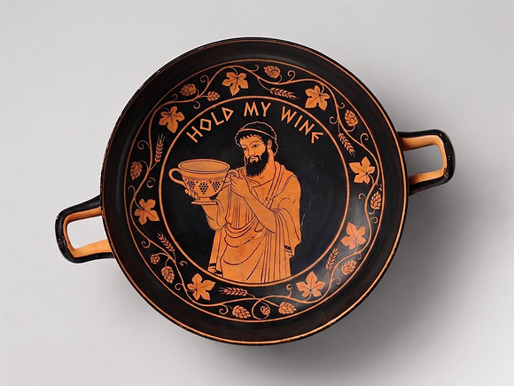 Terracotta Hold My Wine Kylix