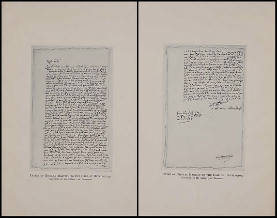 Letter of Nicolas Martiau to the Earl of Huntington dated December 12, 1625 (1932 copy)