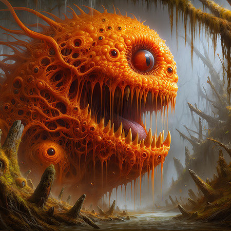 Orange Blob Monster