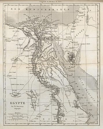 Vintage French Map - Ancient Egypt