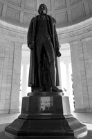 Jefferson Memorial Statue - Black & White
