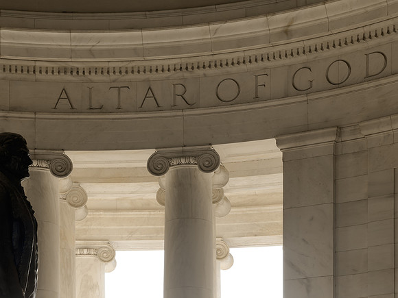 Jefferson Memorial Inscription - Altar of God