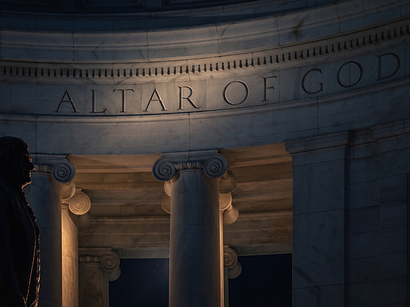 Jefferson Chiaroscuro Inscription - Altar of God