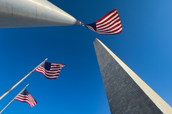 Triple Flag Salute of the Washington Monument