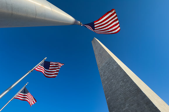 Triple Flag Salute of the Washington Monument