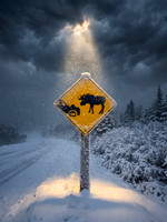 Winter Moose Hazard