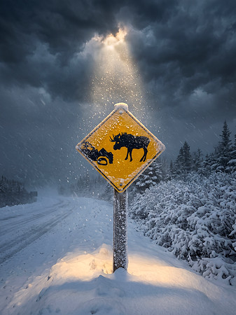 Winter Moose Hazard