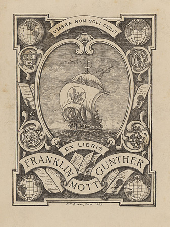 Vintage Bookplate - Franklin Mott Gunther