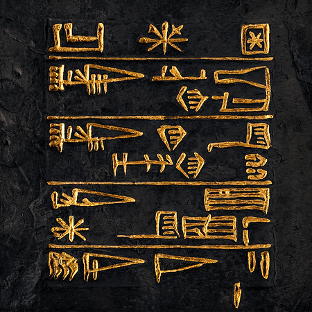 AI Contrast Painting - Sumerian Mystery Tablet