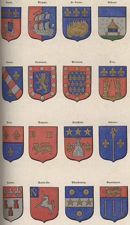 Vintage Coats of Arms - Normandy Communes