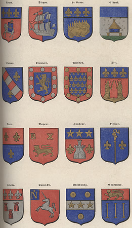 Vintage Coats of Arms - Normandy Communes