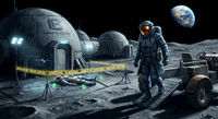 Detective Montgomery Investigates the First Lunar Base Homicide