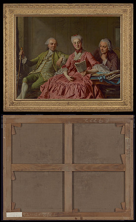 Musical Trio in an Interior, possibly featuring the Duc de Choiseul, Madame de Brionne & Abbé de Barthelemy (by Jacques Wilbault circa 1755)