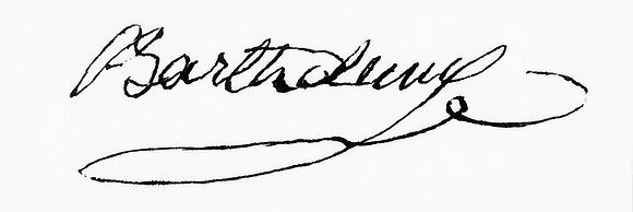 Signature of Jean-Jacques Barthélemy (AI enhanced)