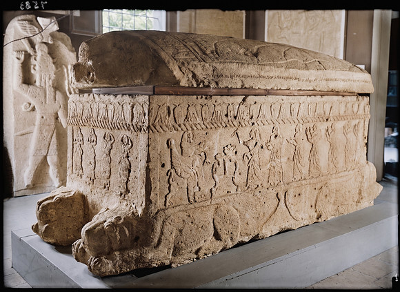 AI Color Recreation - Sarcophagus of Ahiram, King of Byblos (circa 1000 BC)
