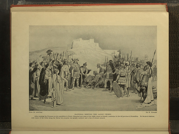 Vintage Phoenician History - Hannibal Meeting the Gallic Chiefs (published circa early 20th century)