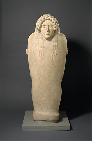 Marble anthropoid sarcophagus (1) (Graeco-Phoenician circa last quarter of the 5th century BCE)